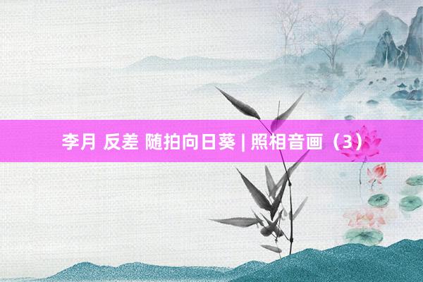 李月 反差 随拍向日葵 | 照相音画（3）