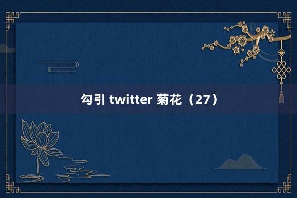 勾引 twitter 菊花（27）